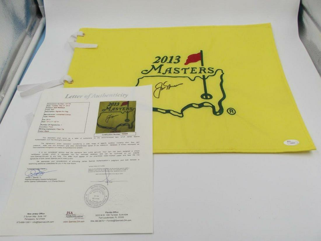 2013 Master Tournament Pin Flag hand signed by Jack (1 of 1)
