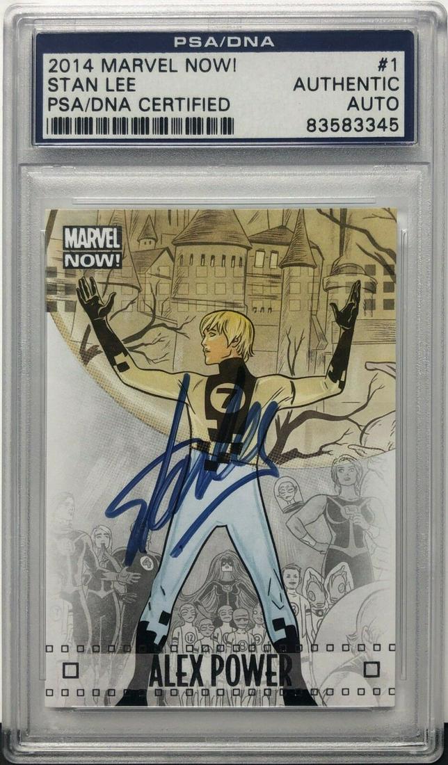 Stan Lee Signed 2014 'Alex Power' Marvel Now Trading (1 of 1)