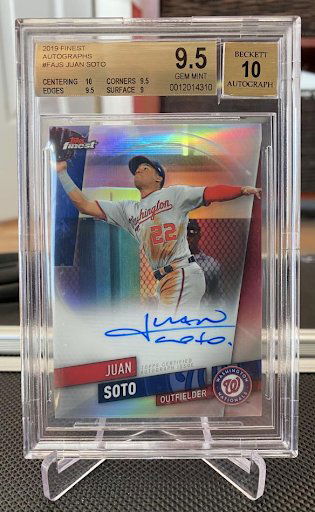 2019 Topps Finest Autographs JUAN SOTO ON CARD AUTO BGS (1 of 1)