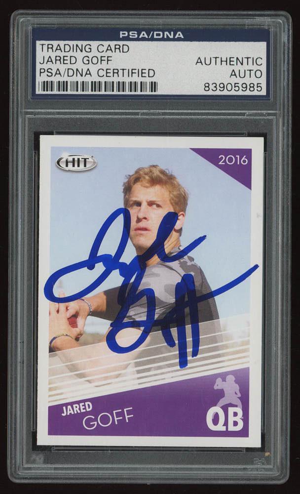 Jared Goff Signed 2016 SAGE HIT #110 (PSA Encapsulated) (1 of 1)