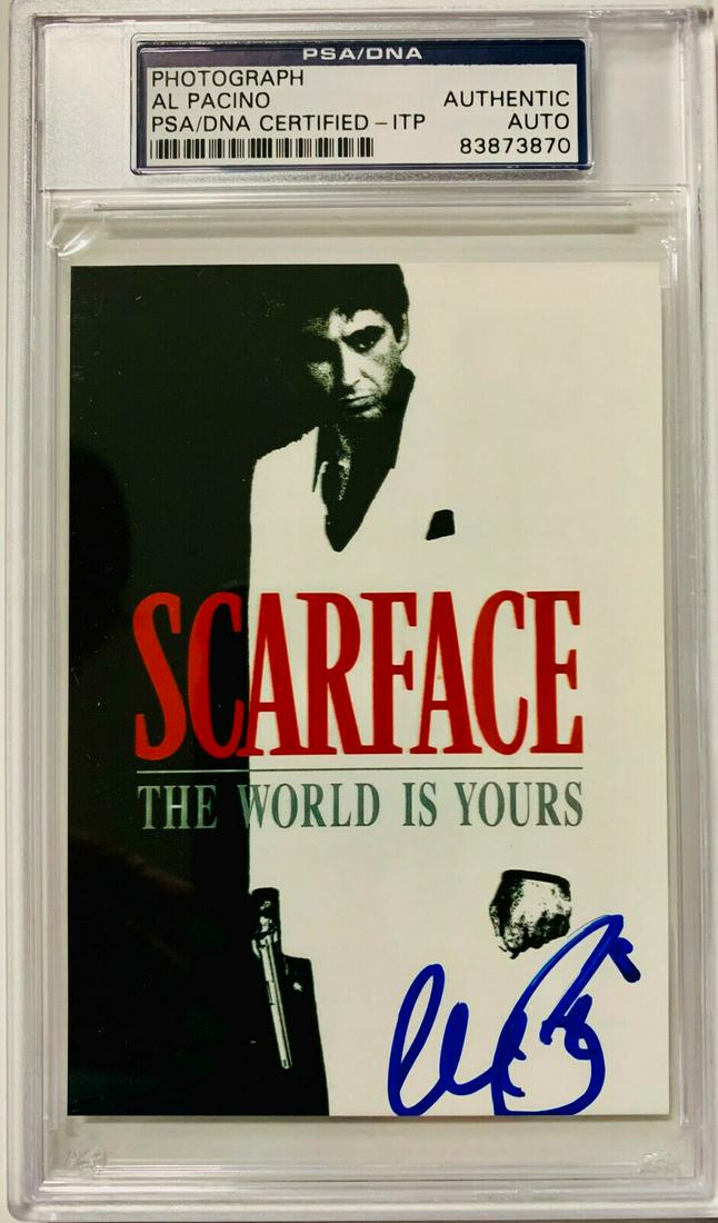 Al Pacino Authentic Signed 3.5x5 Scarface Photo PSA DNA (1 of 1)