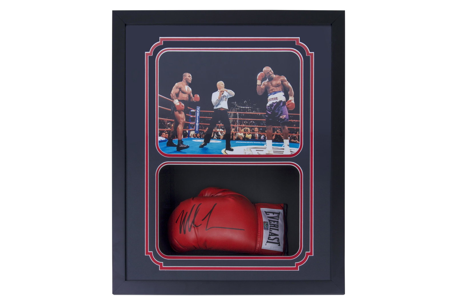 Mike Tyson signed and framed boxing glove Fiterman COA: Mike Tyson signed and framed boxing glove Fiterman COA