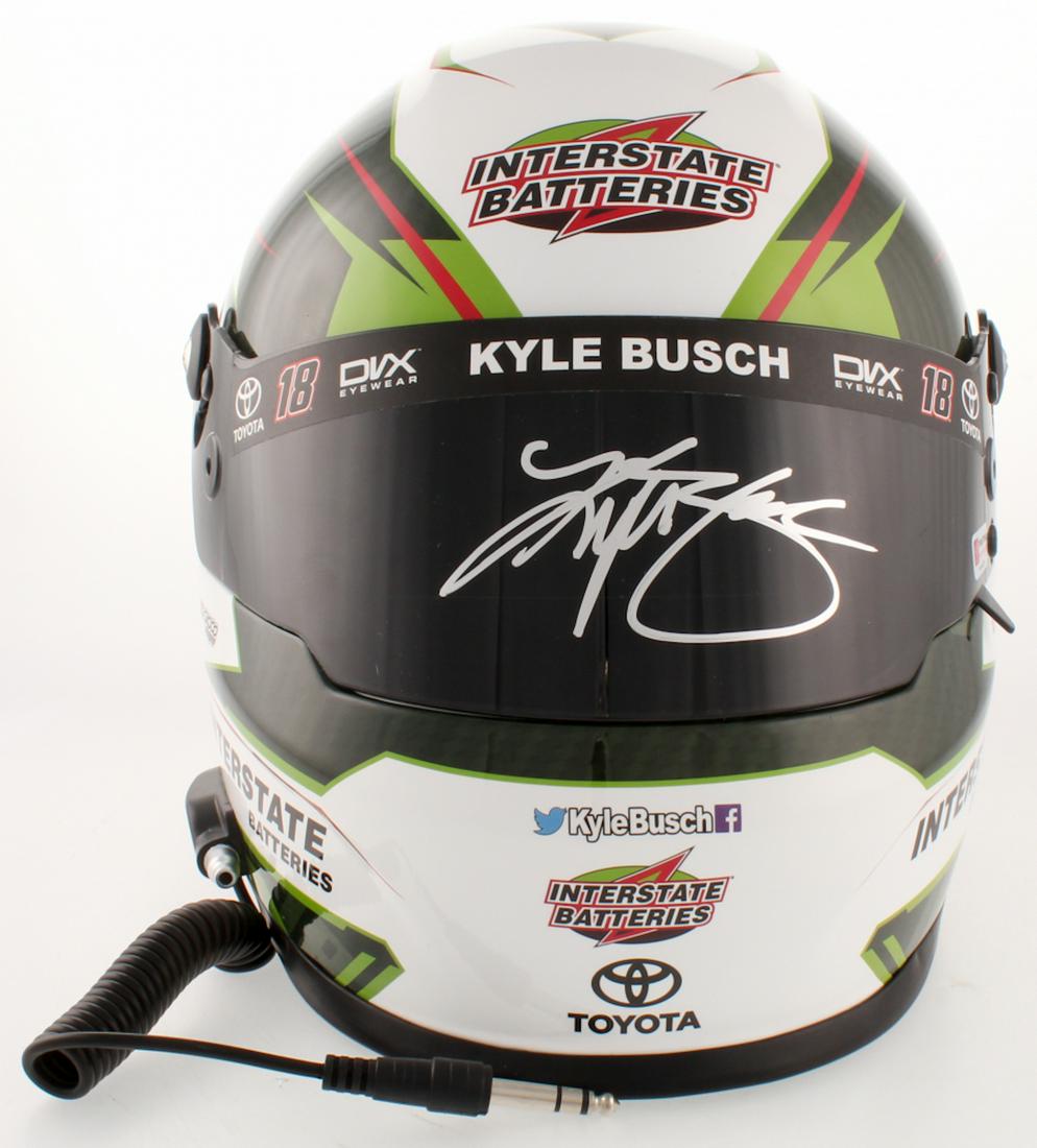 Kyle Busch hand signed race Helmet Busch COA (1 of 1)