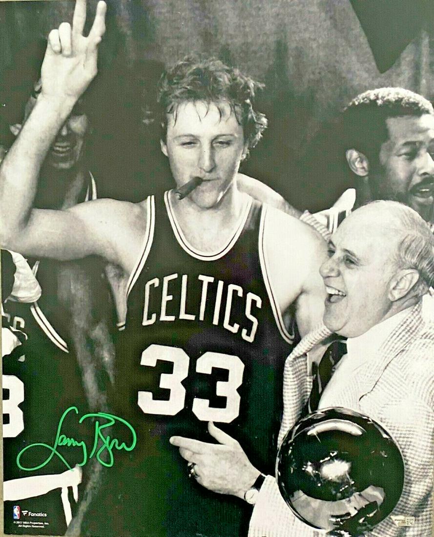 Boston Celtics Larry Bird W/Auerbach Signed 16x20 Photo (1 of 1)