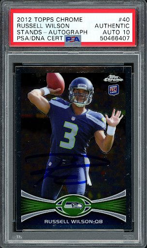Russell Wilson Autographed Signed 2012 Topps Chrome RC (1 of 1)