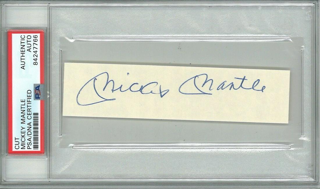 MICKEY MANTLE SIGNED CUT SIGNATURE PSA DNA 84247766 (1 of 1)