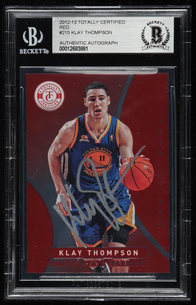 Klay Thompson Signed 2012-13 Totally Certified Red #215 (1 of 2)