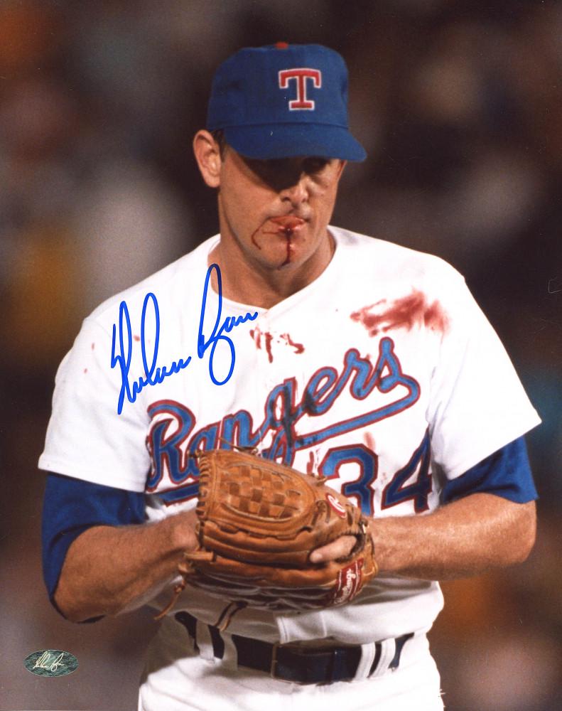 Nolan Ryan Signed Rangers 8x10 Photo (Ryan Hologram) (1 of 1)