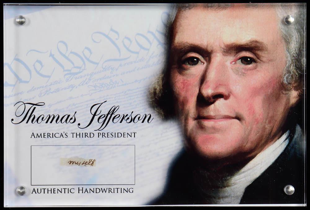 Thomas Jefferson Authentic Hand-Written Word Cut in (1 of 3)