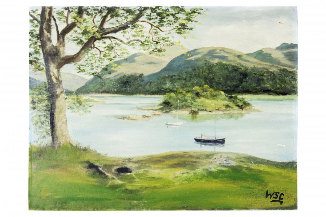 Winston Churchill Original Landscape Oil Painting (1 of 3)