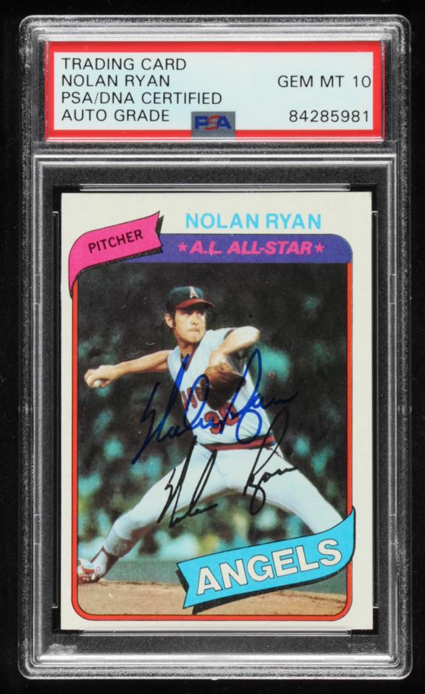Nolan Ryan Signed 1980 Topps #580 (PSA 10) (1 of 1)