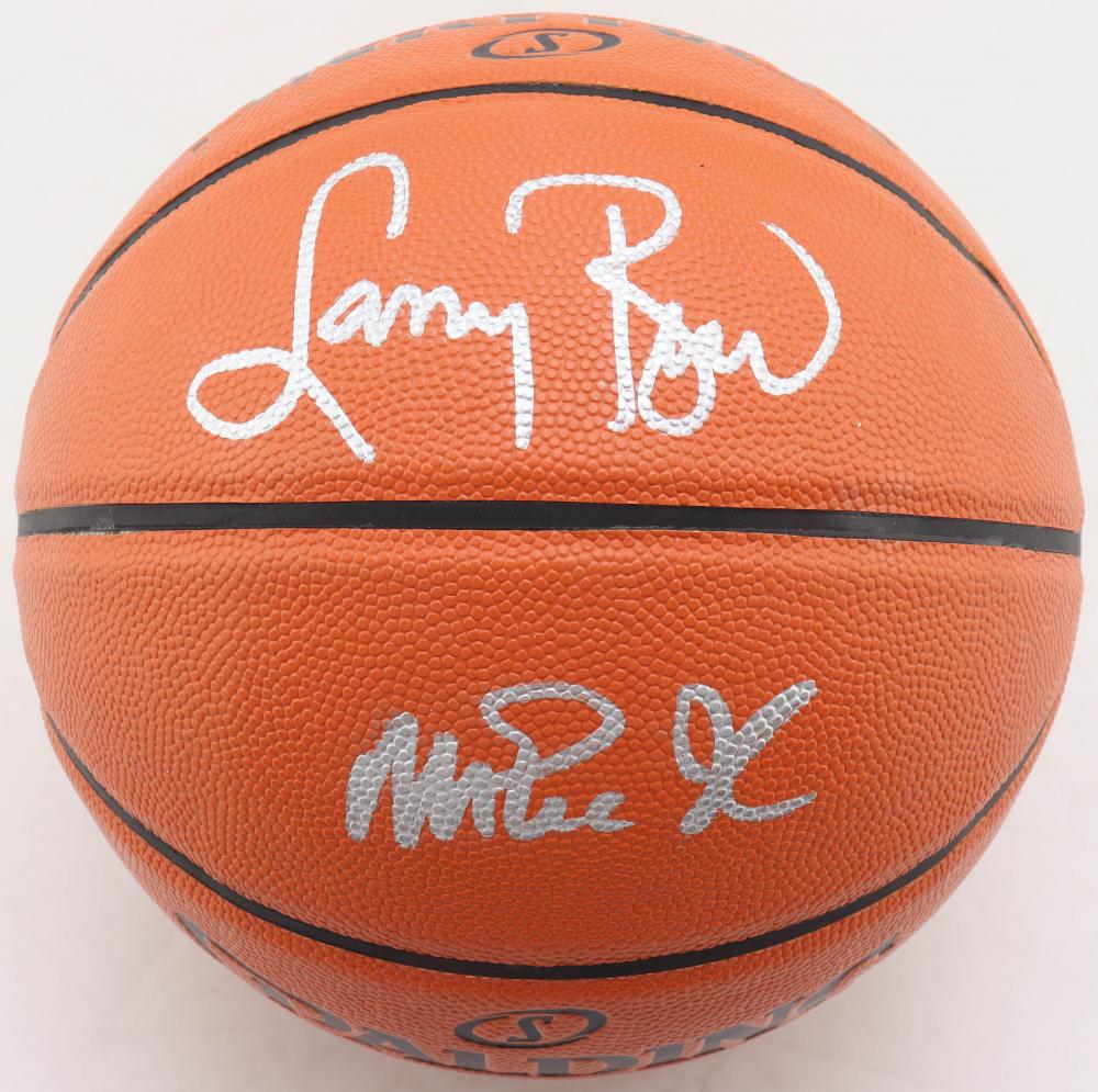 Larry Bird & Magic Johnson Signed NBA Game Ball Series: Larry Bird & Magic Johnson Signed NBA Game Ball Series Basketball (Beckett COA)