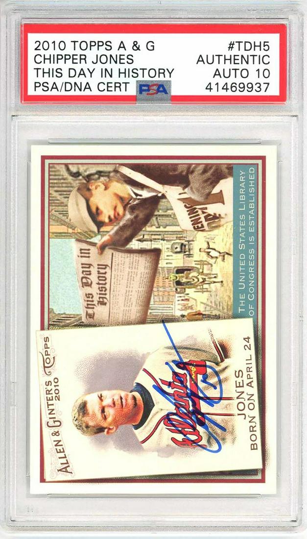 Chipper Jones Autographed 2010 Topps Allen & Ginter (1 of 1)
