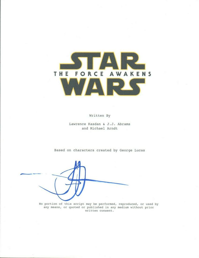JJ ABRAMS J.J. Signed Star Wars The Force Awakens Movie (1 of 1)