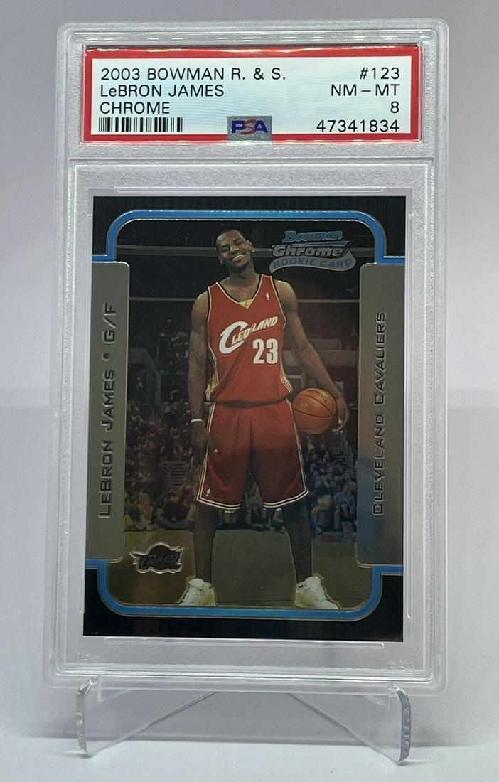 2003 Bowman Chrome Lebron James Rookie RC #123 PSA 8 (1 of 1)