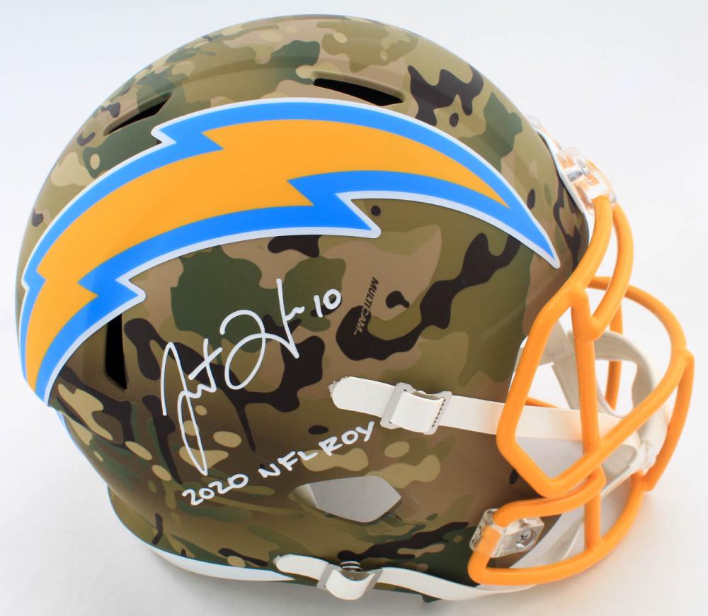 Justin Herbert Signed Chargers Full-Size Camo Alternate (1 of 1)