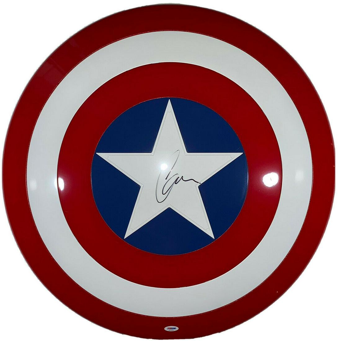 CHRIS EVANS SIGNED CAPTAIN AMERICA SHIELD MARVEL (1 of 2)