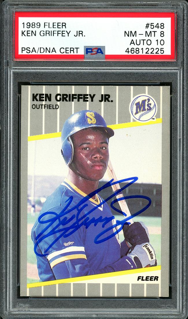 Ken Griffey Jr. Autographed 1989 Fleer Rookie Card #548 (1 of 1)