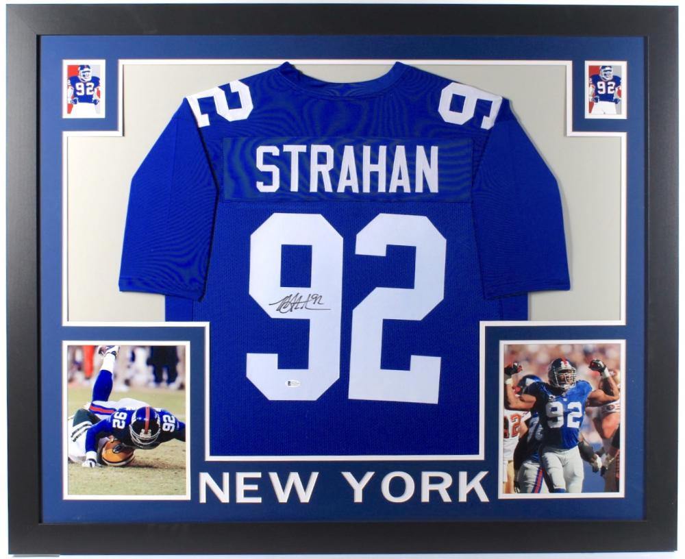 Michael Strahan Signed 35x43 Custom Framed Jersey (1 of 1)