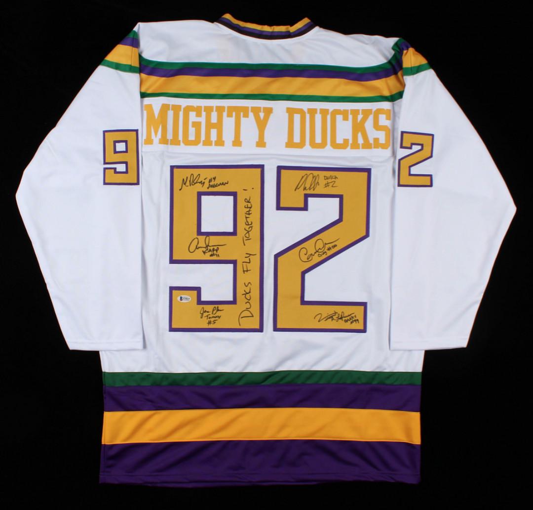 Mighty Ducks Cast signed jersey (1 of 1)