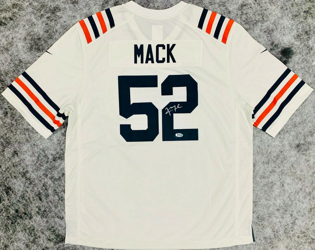 Chicago Bears Khalil Mack Signed Nike White Jersey - (1 of 1)