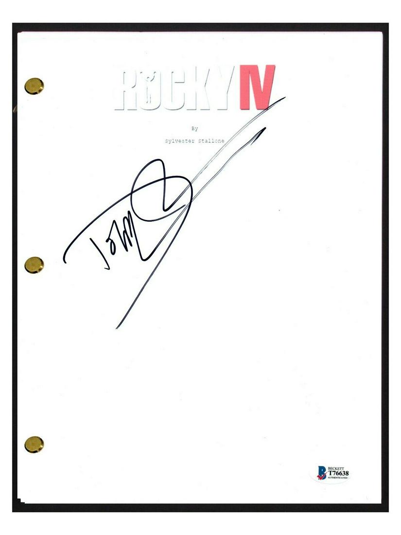 Dolph Lundgren Signed ROCKY IV 4 Movie Script (1 of 1)
