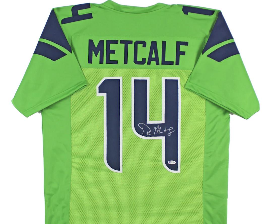 D.K. Metcalf Signed Jersey - Neon Green BAS Witnessed (1 of 1)