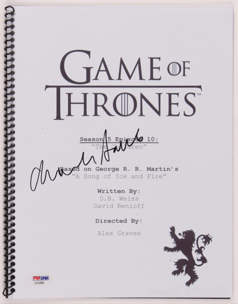 Charles Dance Signed "Game of Thrones" Episode Script (1 of 1)