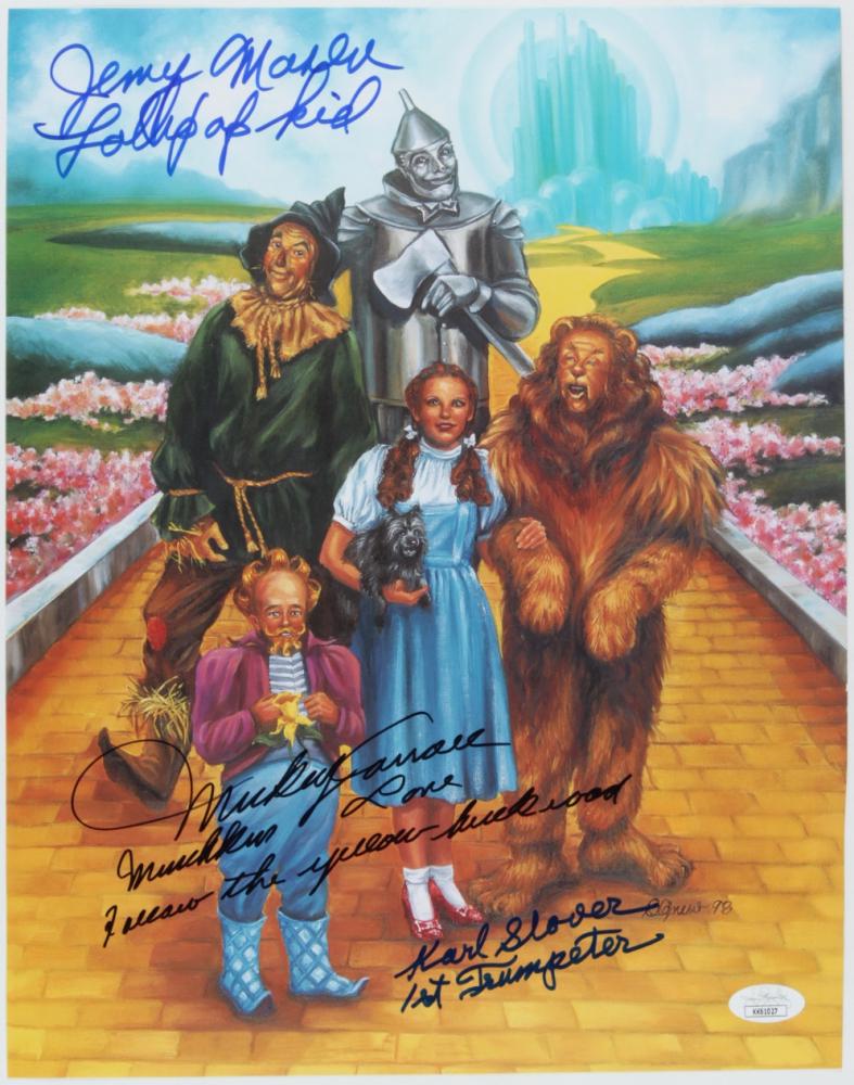 Mickey Carroll, Jerry Maren, & Karl Slover Signed "The (1 of 1)