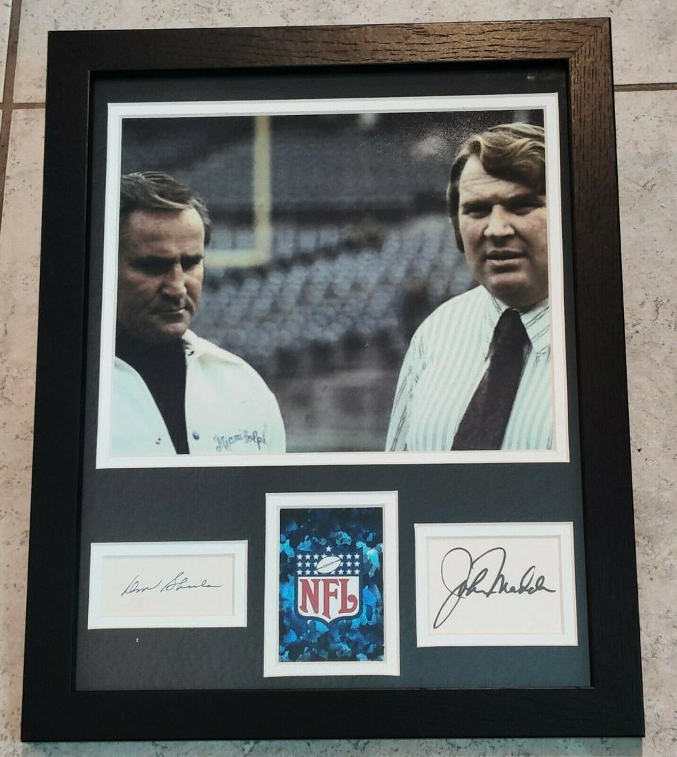 JOHN MADDEN & DON SHULA AUTHENTIC Signed Autographed (1 of 1)