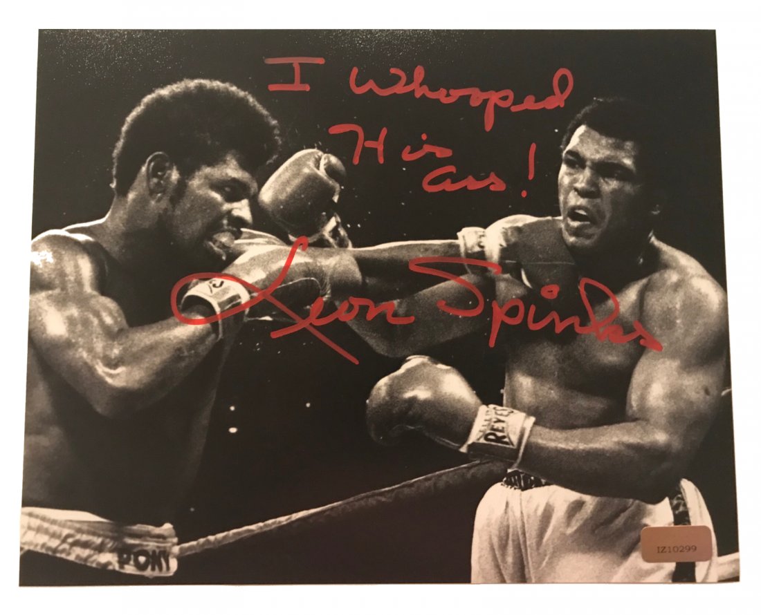 Leon Spinks Signed 8x10 Inscribed "Whooped Ali" COA (1 of 1)