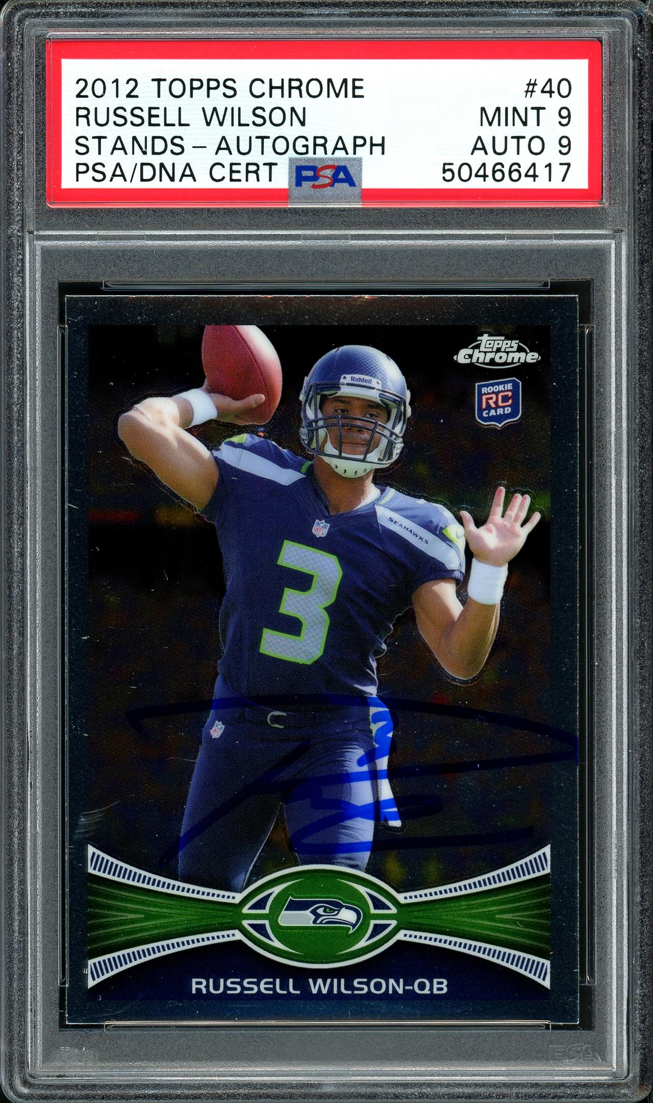 Russell Wilson Autographed 2012 Topps Chrome Rookie (1 of 1)