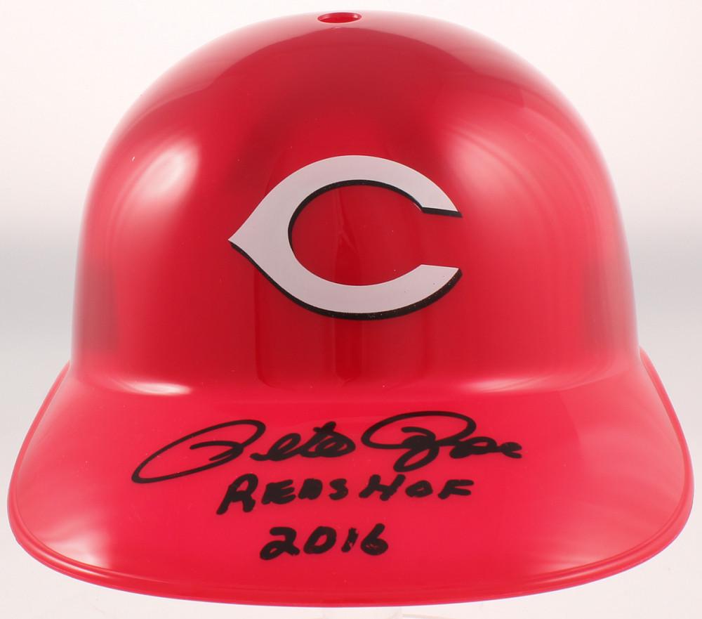 Pete Rose Signed Reds Full-Size Souvenir Batting Helmet (1 of 1)
