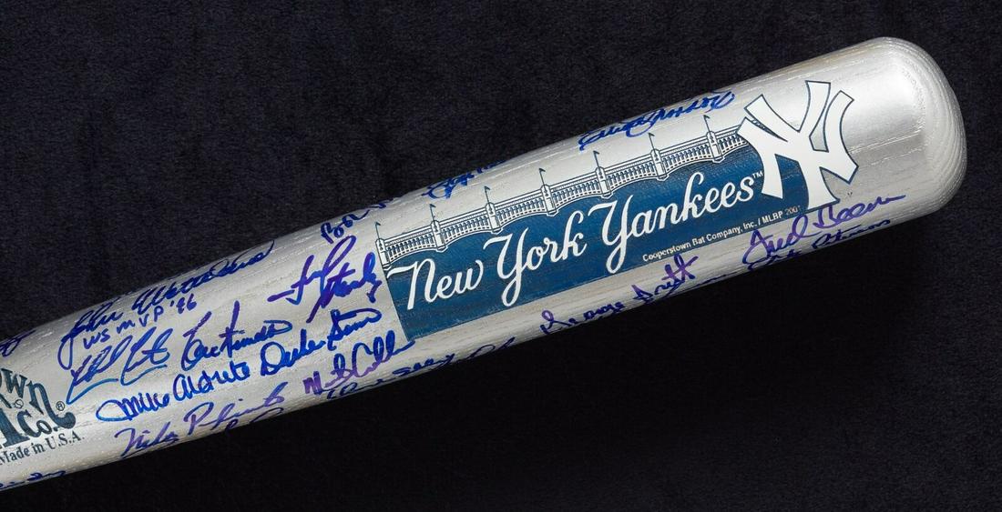 New York Yankees Legends Multi Signed Bat With 63 Sigs! (1 of 2)