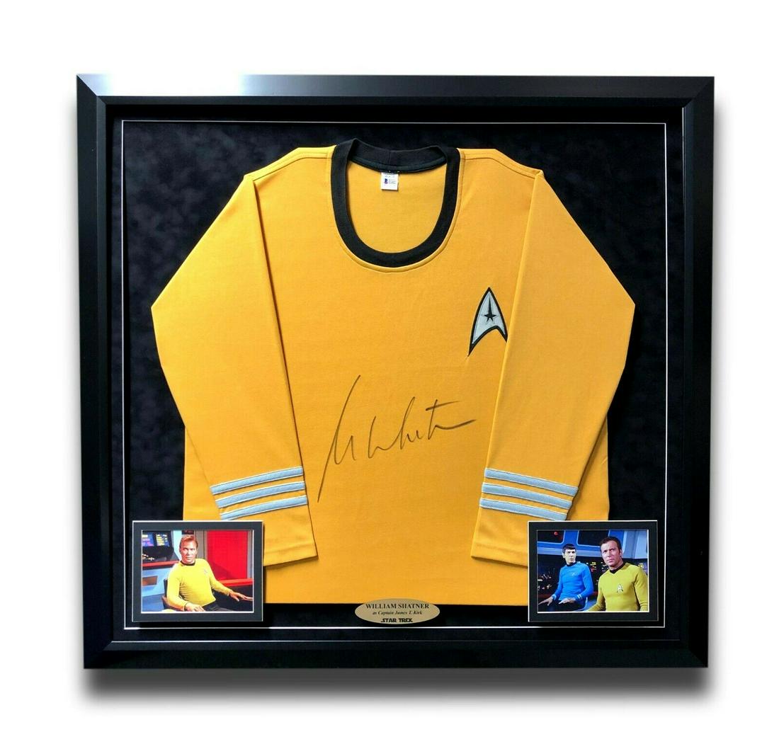William Shatner Signed Star Trek Yellow Shirt Framed (1 of 1)