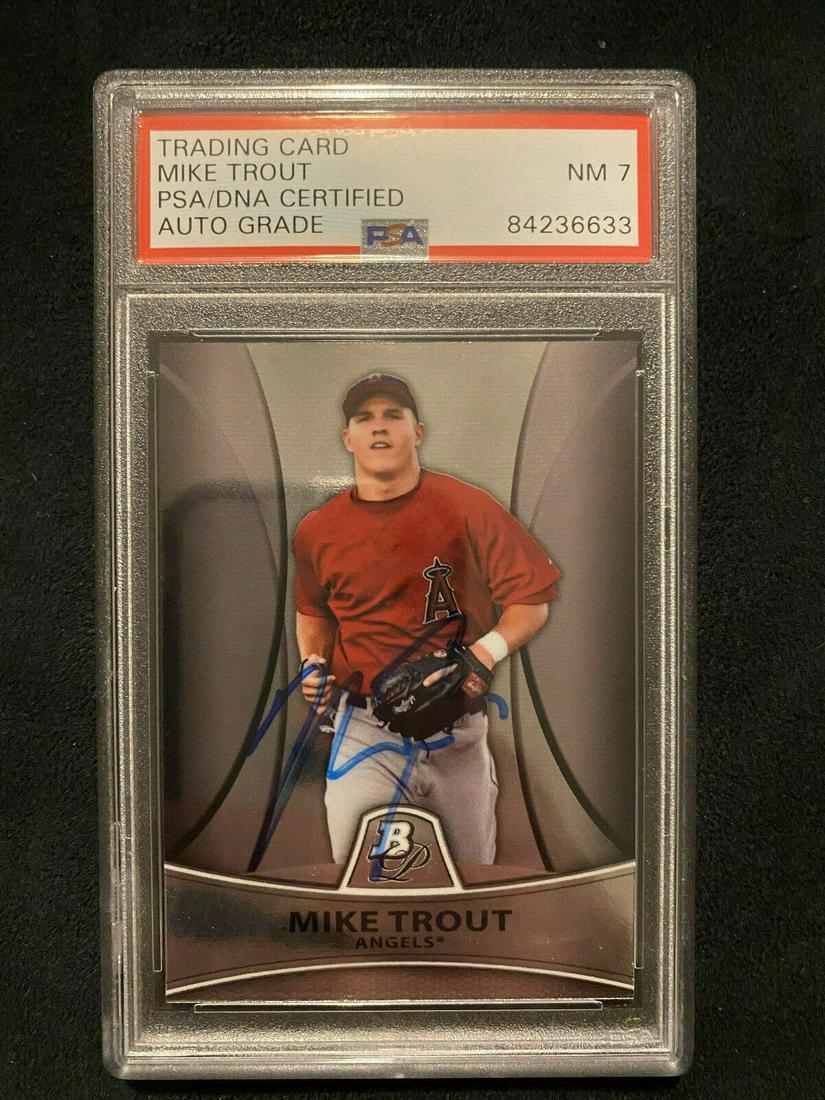 MIKE TROUT Signed 2010 Bowman Platinum GRADED PSA/DNA (1 of 1)