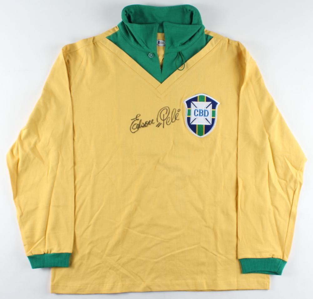Pele 62 world cup Signed Brazil Jersey with Full-Name (1 of 1)