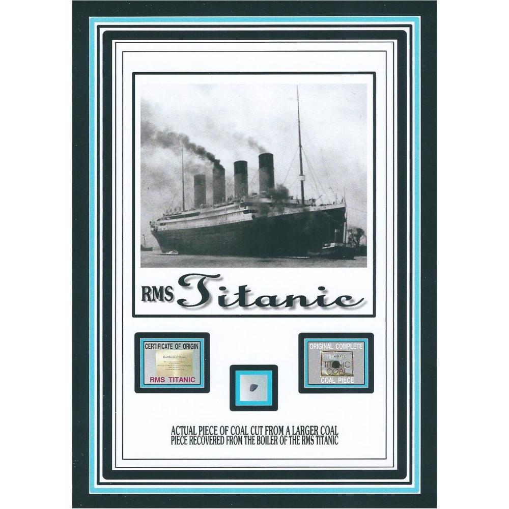 authentic TITANIC COAL relic piece w/COA, R.M.S Titanic (1 of 1)