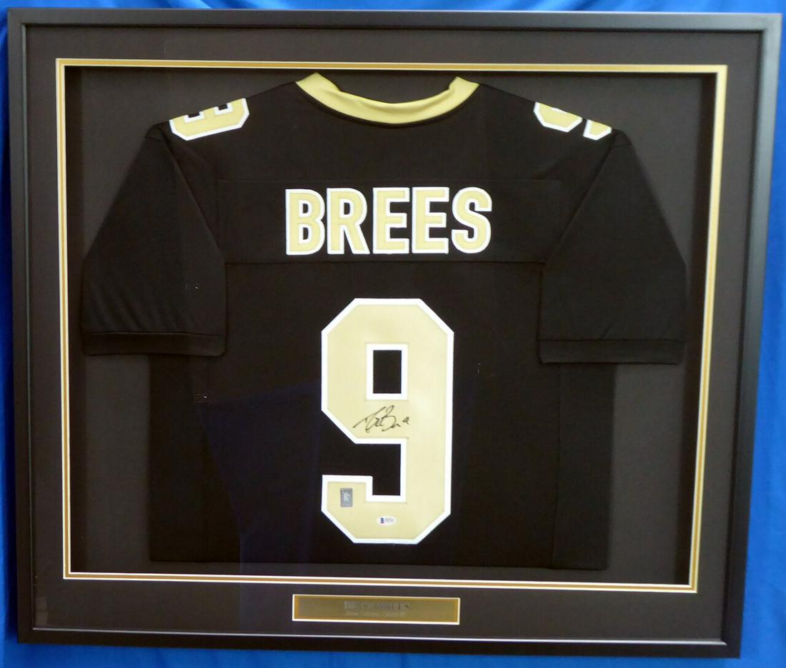 New Orleans Saints Drew Brees Autographed Framed Black (1 of 1)