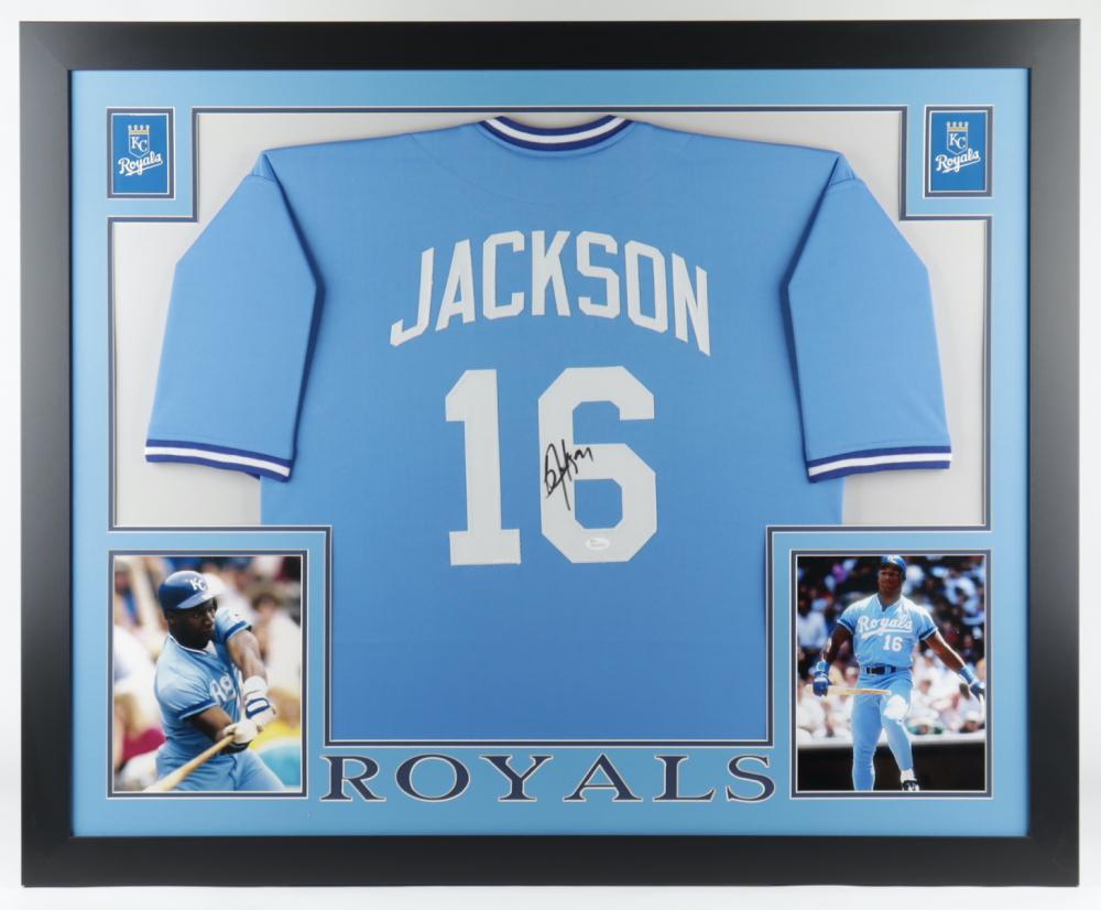 Bo Jackson Signed 35.5x43.5 Custom Framed Jersey (JSA (1 of 1)
