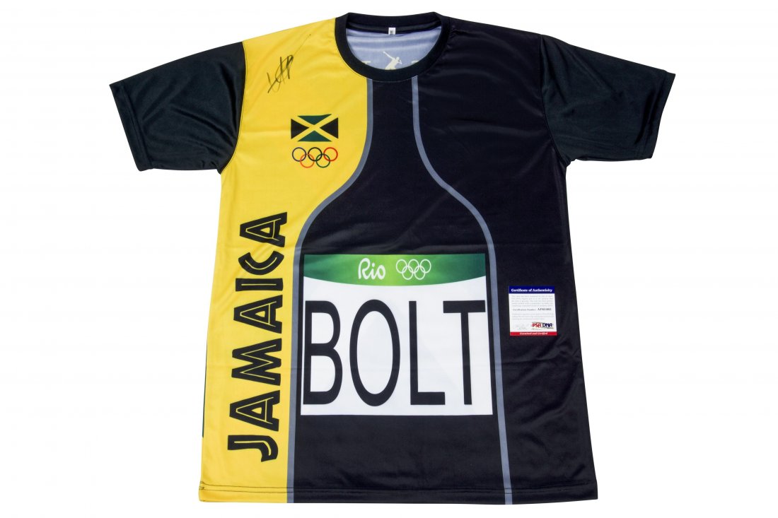 Usain Bolt hand signed Olympic Track Jersey PSA COA (1 of 1)