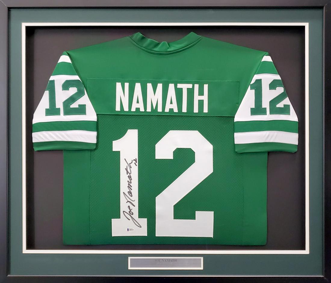 New York Jets Joe Namath Autographed Framed Green (1 of 1)