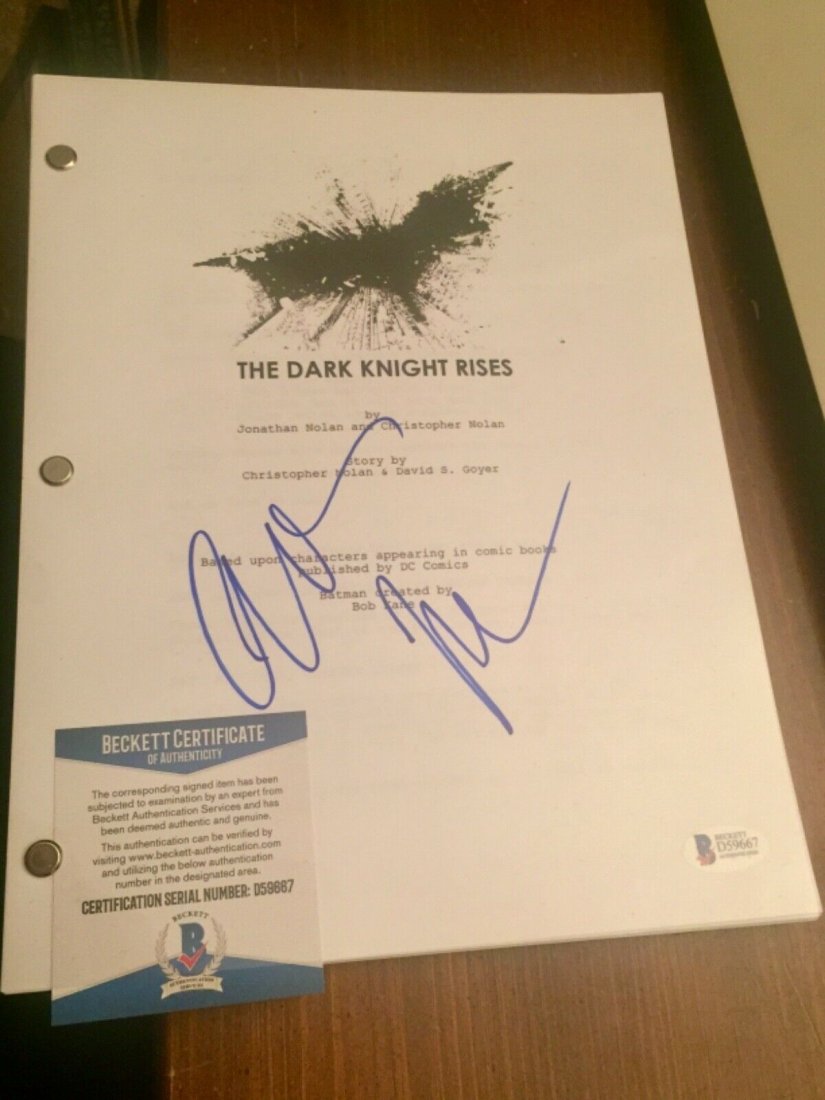 Christian Bale Signed Batman The Dark Knight Rises BAS (1 of 1)
