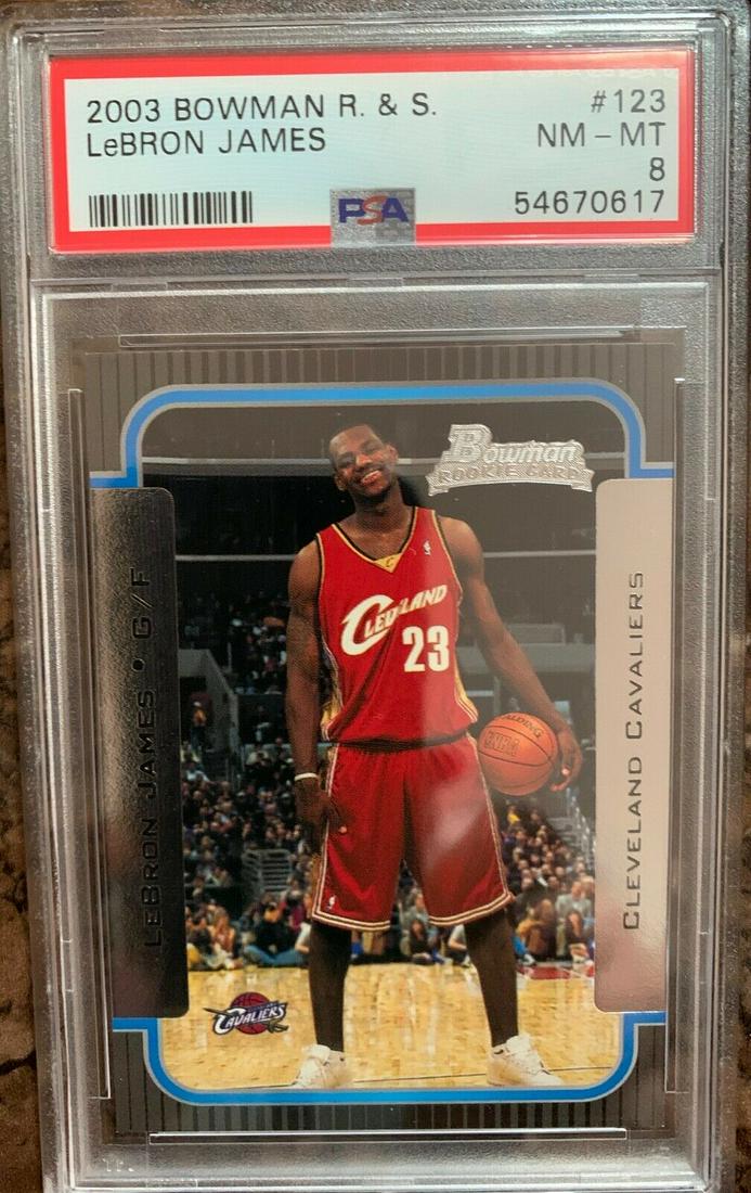 2003 BOWMAN R&S LeBRON JAMES RC PSA 8 #123 (1 of 1)