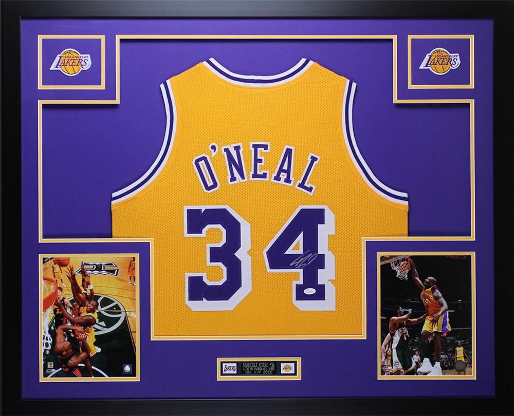 Shaquille O'Neal Signed 35x43 Custom Framed Jersey (1 of 1)