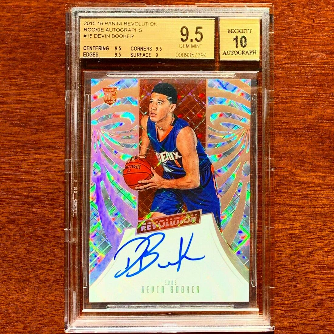 Devin Booker 2015-16 Panini Revolution Rookie Auto RC: Devin Booker 2015-16 Panini Revolution Rookie Auto RC BGS 9.5 w/ 10 Autograph