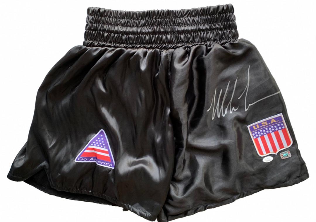 Mike Tyson Signed Boxing Trunks (JSA COA & Fiterman (1 of 1)