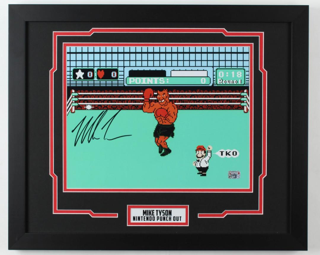 Mike Tyson Signed "Punch-Out!!" 18x22 Custom Framed (1 of 1)