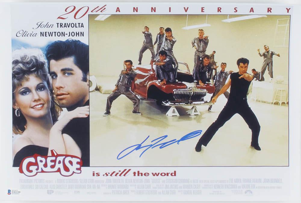John Travolta Signed "Grease" 12x18 Poster Print (1 of 1)