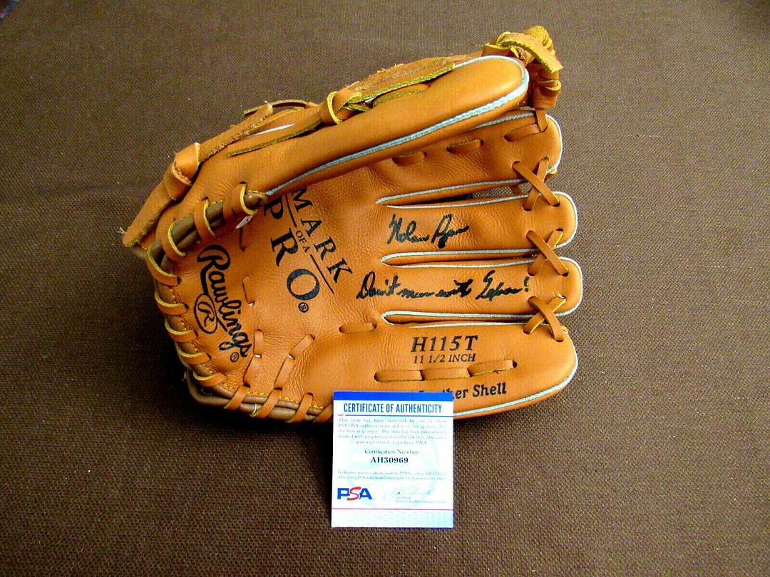 NOLAN RYAN SIGNED INSCRIBED GLOVE (1 of 2)